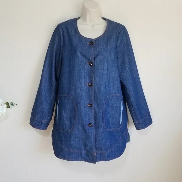 Yumi Outerwear Denim Coat - Picture 1 of 7
